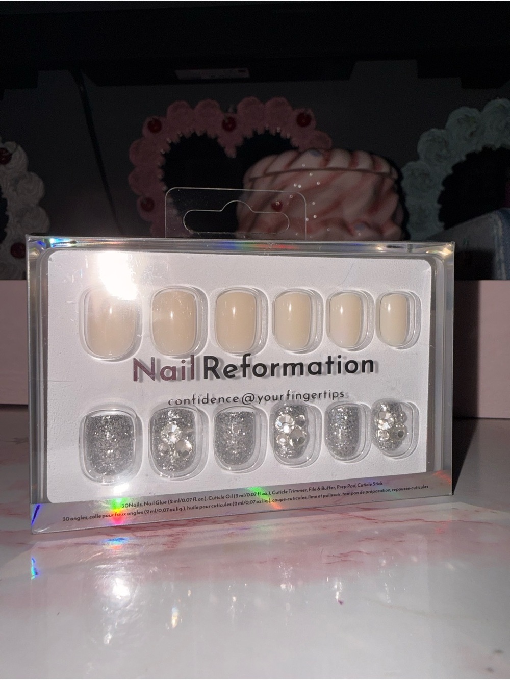 Nail Reformation Neutral & Silver Press-On Nail Set